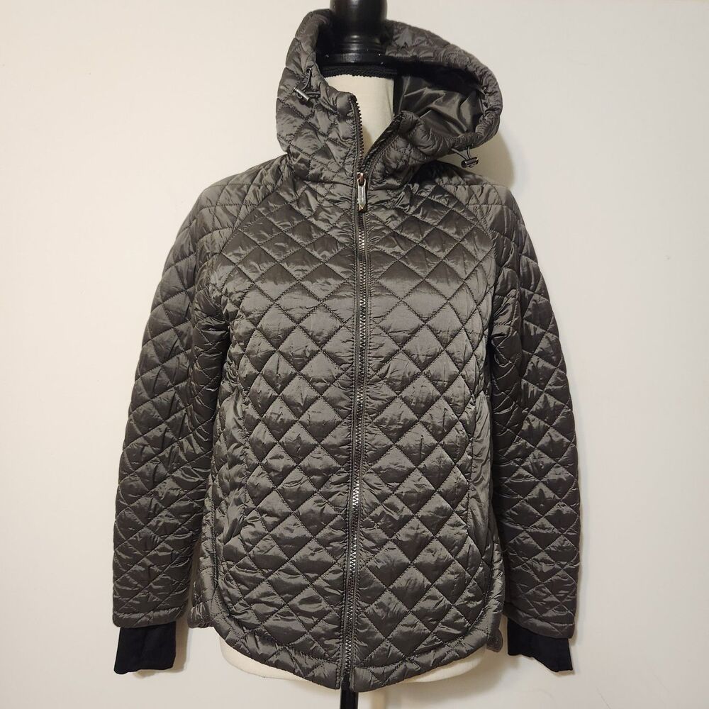 BCBG Maxazria Metallic Eco Friendly Puffer Jacket Sz S